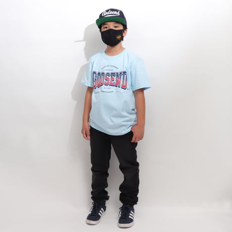 TWO  TONE  LOGO  TEE    LIGHT  BLUE   ツートーン  ロゴ  TEE  ライトブルー
