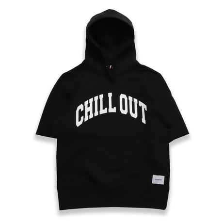 CHILL OUT  HOODIE  CUT  OFF  BLACK