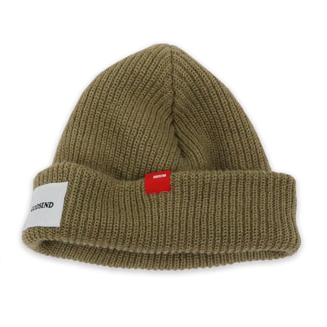 WOVEN  LABEL  BEANIE  ウーブンラベル  ビーニー  モカ