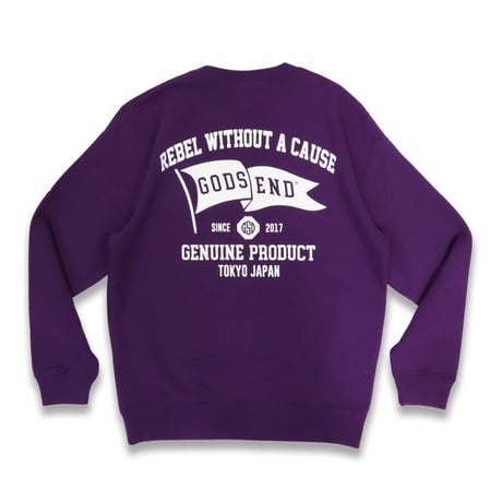 FLAG  C/N  SWEAT  SHIRT  PURPLE  フラッグ  スウェットシャツ  パープル
