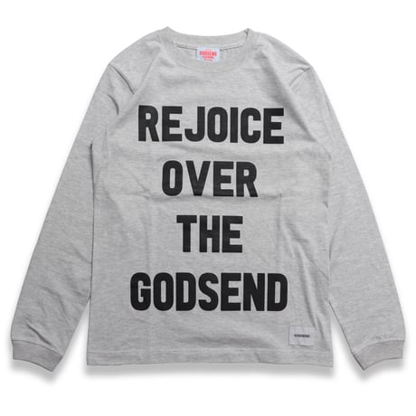 REJOICE  L/S   TEE  ASH GRAY