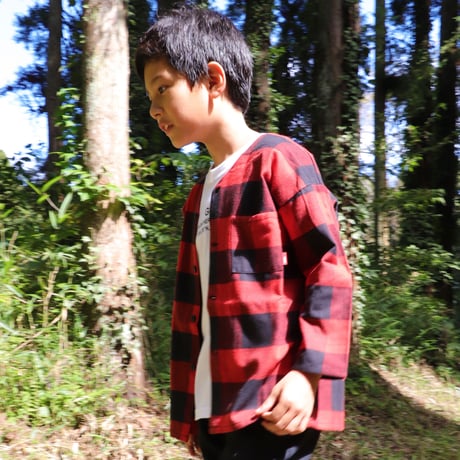 BUFFALO  CHECK  ‟DABO"  SHIRT  バッファローチェック  ダボシャツ RED