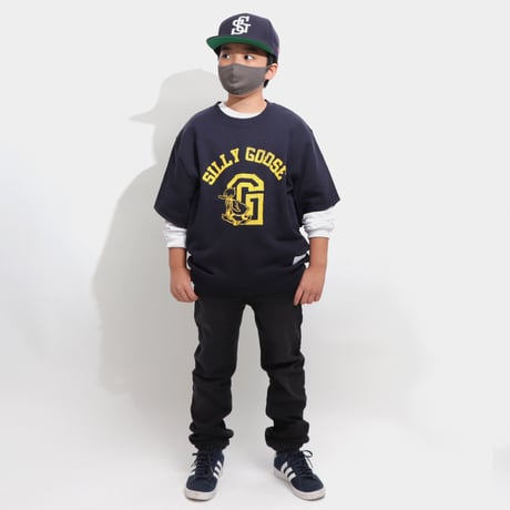 SILLY  GOOSE  CUTOFF  SWEAT  SHIRT  NAVY  シリーグース  カットオフスウェットシャツ  ネイビー