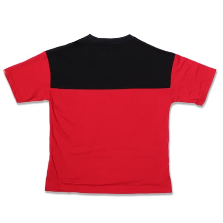 BICOLOR  EMBROIDERY  TEE  RED