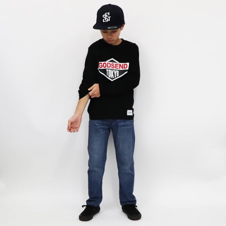 DIAMOND  LOGO  L/S TEE　ダイヤモンドロゴ  ロンTEE  ブラック