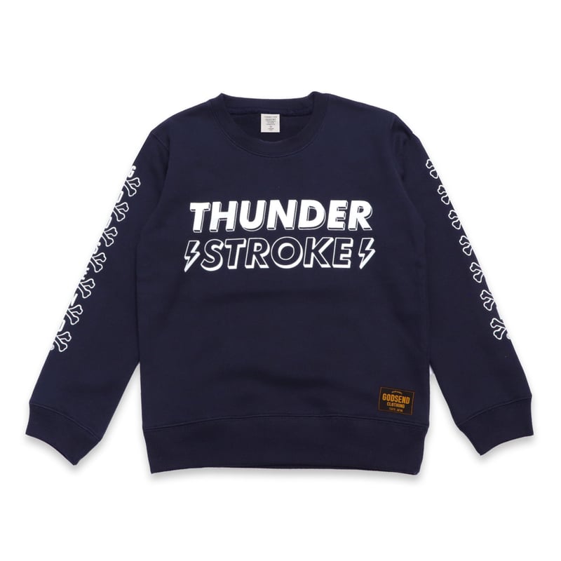 【タグ付き】inscrire 2023ss bolero sweat shirt THUNDER STROKE C/N SWEAT SHIRT BLACK サンダー