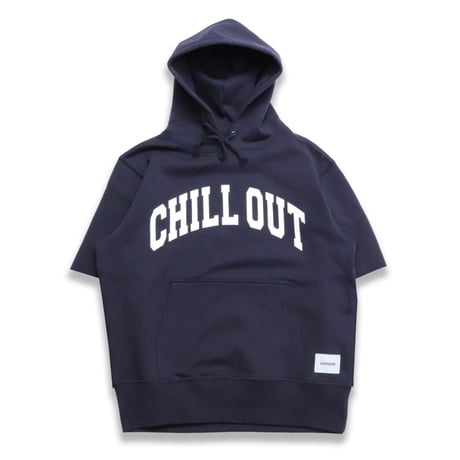 CHILL OUT  HOODIE  CUT  OFF  NAVY