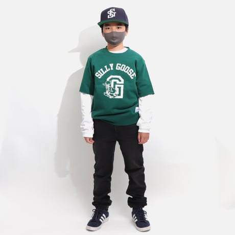 SILLY  GOOSE  CUTOFF  SWEAT  SHIRT  GREEN  シリーグース  カットオフスウェットシャツ  グリーン