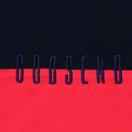 BICOLOR  EMBROIDERY  TEE  RED