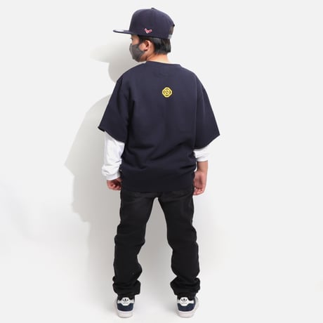 SILLY  GOOSE  CUTOFF  SWEAT  SHIRT  NAVY  シリーグース  カットオフスウェットシャツ  ネイビー