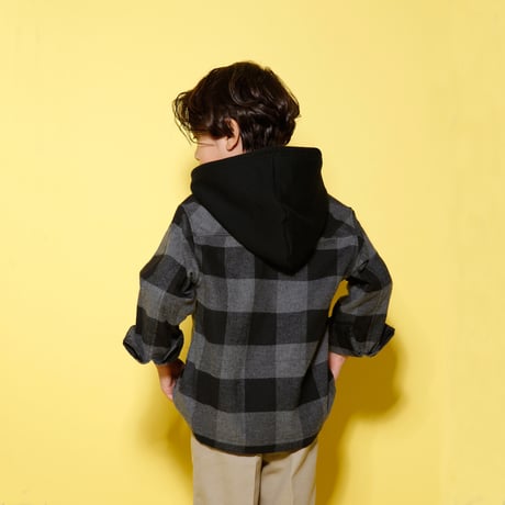 BUFFALO  CHECK  HOOD  SHIRT  バッファローチェック  フード  シャツ  RED