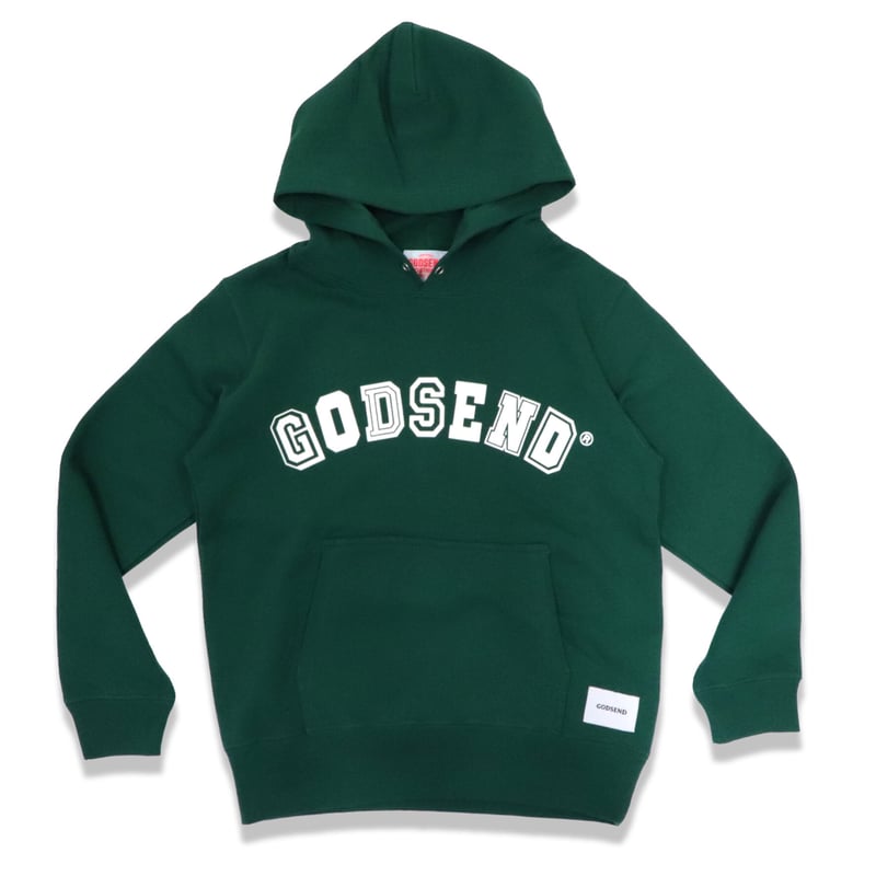 ARC COLLEGE LOGO HOODIE D/GREEN アーチカレッジロゴ