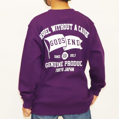 FLAG  C/N  SWEAT  SHIRT  PURPLE  フラッグ  スウェットシャツ  パープル