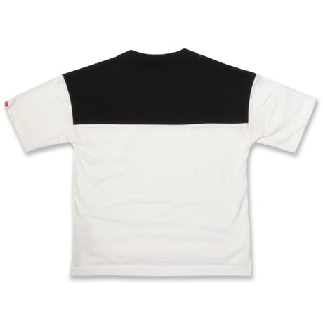 BICOLOR  EMBROIDERY  TEE  WHITE