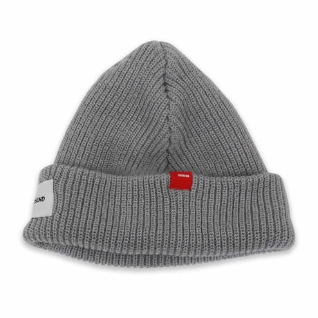 WOVEN  LABEL  BEANIE  ウーブンラベル  ビーニー  グレー