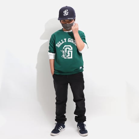 SILLY  GOOSE  CUTOFF  SWEAT  SHIRT  GREEN  シリーグース  カットオフスウェットシャツ  グリーン