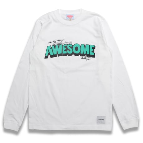 AWESOME  DAYS  L/S   TEE  WHITE