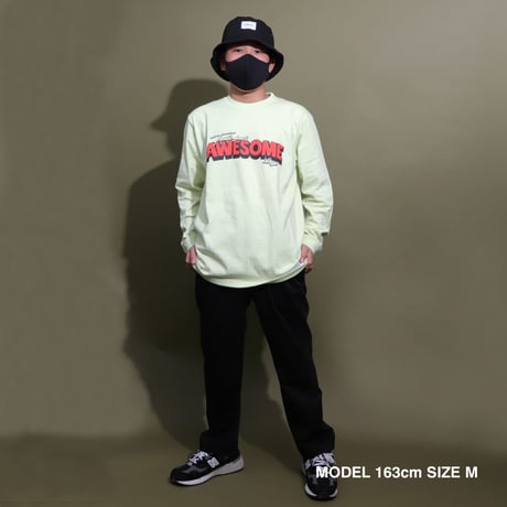 AWESOME  DAYS  L/S   TEE  YELLOW