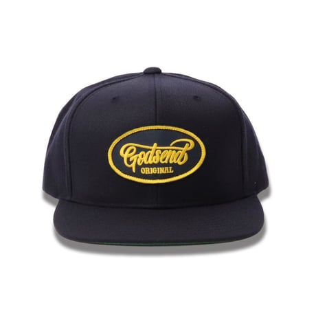 6PANEL  OVAL  LOGO  COTTON  CAP  NAVY