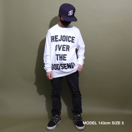 REJOICE  L/S   TEE  WHITE