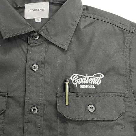 T/C  WORK SHIRTS  BLACK  T/Cワークシャツ  ブラック