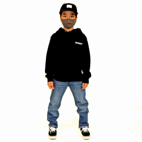 CROSS  LOGO  HOODIE  BLACK  クロスロゴ  パーカー  ブラック