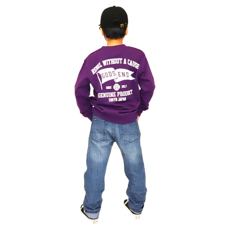FLAG  C/N  SWEAT  SHIRT  PURPLE  フラッグ  スウェットシャツ  パープル