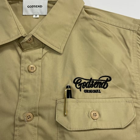 T/C  WORK SHIRTS  BEIGE  T/Cワークシャツ  ベージュ