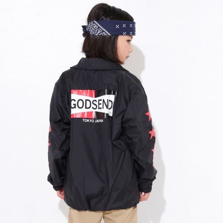 FOUR  STAR  COACH  JACKET  フォースター  コーチジャケット  BLACK