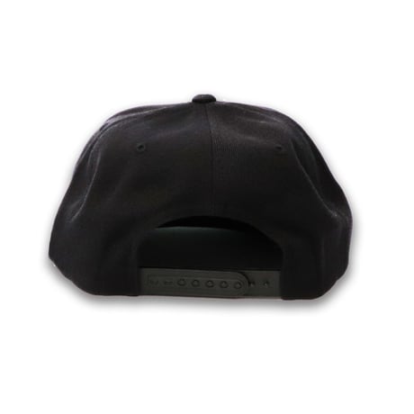 6PANEL  OVAL  LOGO  COTTON  CAP  BLACK