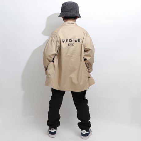 T/C    COVERALL  JACKET BEIGE  T/Cカバーオール  ジャケット  ベージュ