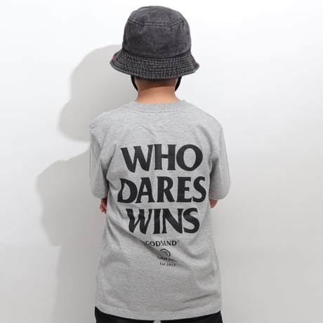 WHO  DARES  WINS  TEE  TOP  GREY   フー  デアーズ  ウィンズ  TEE  トップグレー