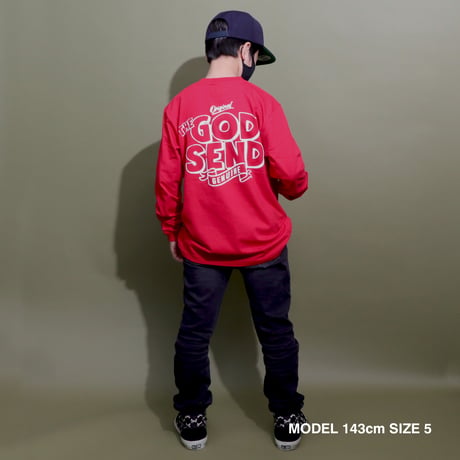 ORIGINAL  LOGO  L/S   TEE  RED