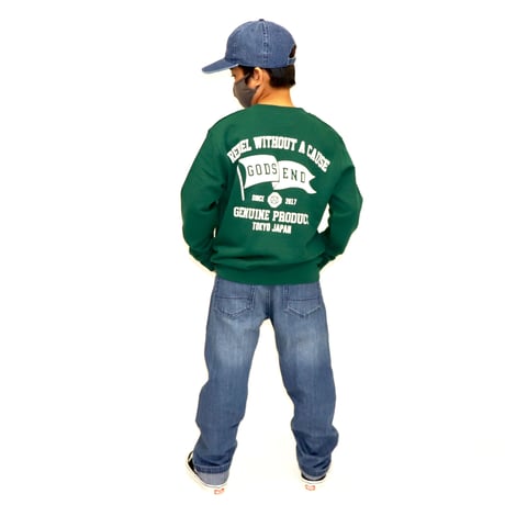 FLAG  C/N  SWEAT  SHIRT  D/GREEN  フラッグ  スウェットシャツ  ダークグリーン