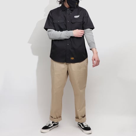 T/C  WORK SHIRTS  BLACK  T/Cワークシャツ  ブラック
