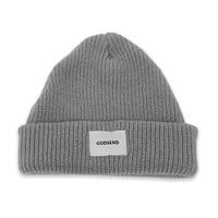 WOVEN  LABEL  BEANIE  ウーブンラベル  ビーニー  グレー