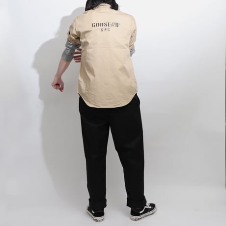 T/C  WORK SHIRTS  BEIGE  T/Cワークシャツ  ベージュ