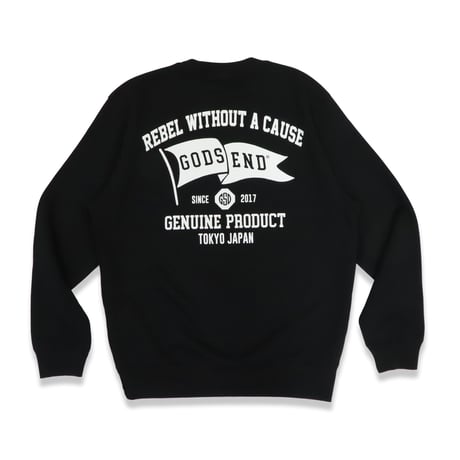 FLAG  C/N  SWEAT  SHIRT  BLACK  フラッグ  スウェットシャツ  ブラック