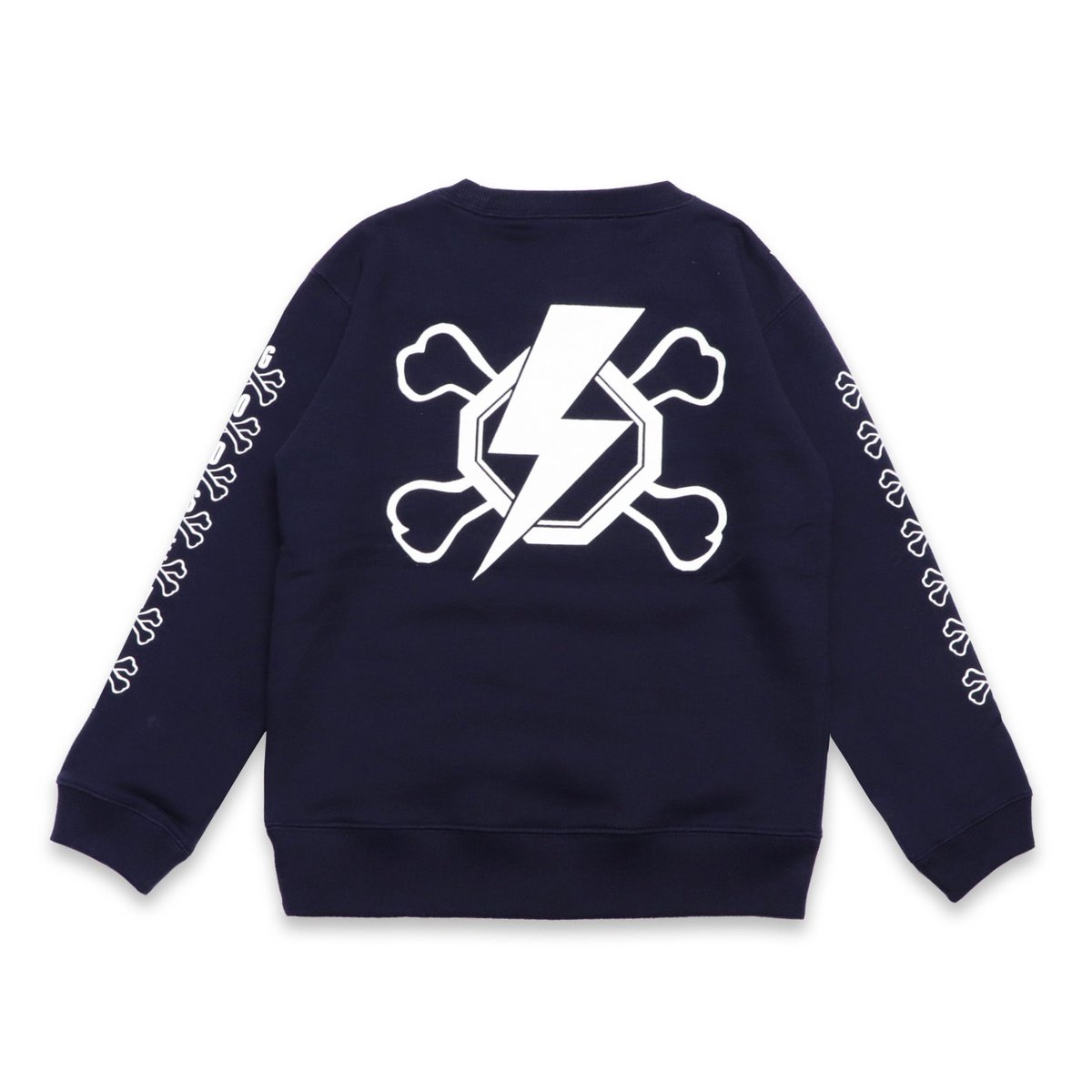 THUNDER STROKE C/N SWEAT SHIRT NAVY サンダー