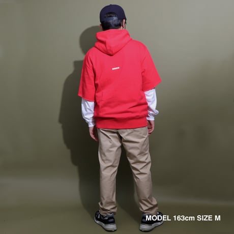 CHILL OUT  HOODIE  CUT  OFF  RED