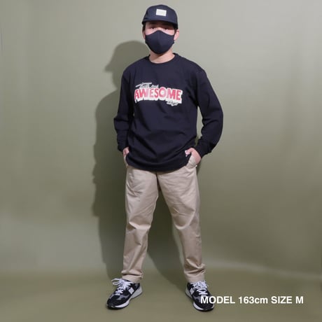 AWESOME  DAYS  L/S   TEE  BLACK