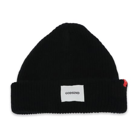 WOVEN  LABEL  BEANIE  ウーブンラベル  ビーニー  ブラック