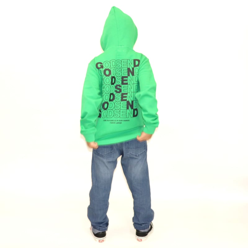 CROSS LOGO HOODIE L/GREEN クロスロゴ パーカー ライトグ