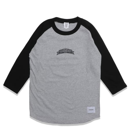 HERALDIC  RAGLAN  3/4 TEE　ヘラルディック  ラグラン七分袖  TEE  ブラック/グレー