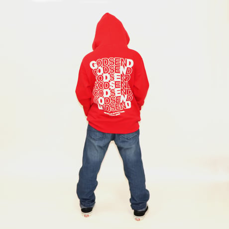 CROSS  LOGO  HOODIE  RED  クロスロゴ  パーカー  レッド