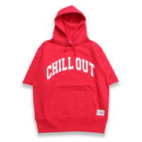 CHILL OUT  HOODIE  CUT  OFF  RED