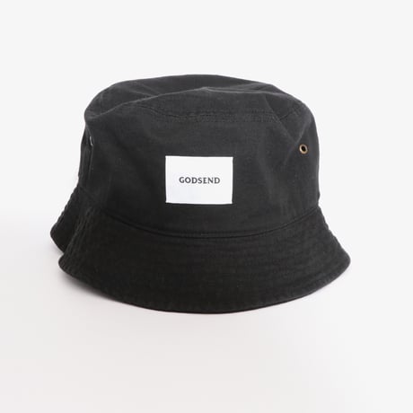 COTTON  TWILL  BUCKET  HAT  BLACK