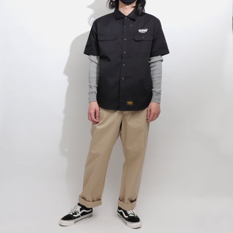 T/C  WORK SHIRTS  BLACK  T/Cワークシャツ  ブラック