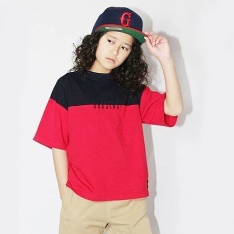 BICOLOR  EMBROIDERY  TEE  RED