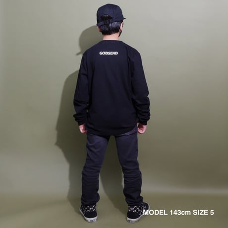 AWESOME  DAYS  L/S   TEE  BLACK